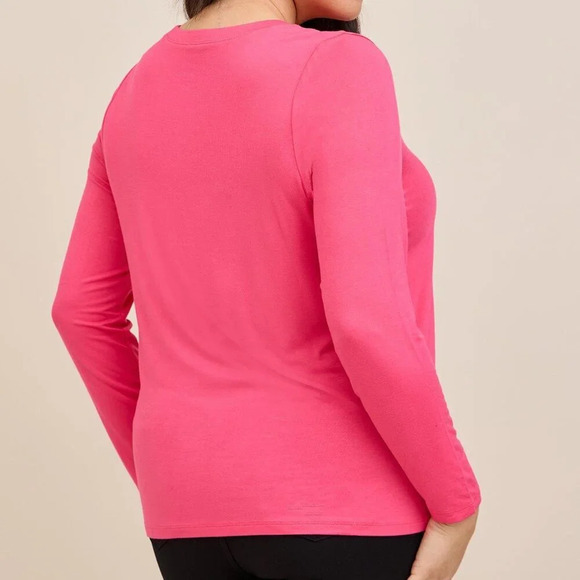 Torrid Pink Perfect Super Soft Crew Neck Long Sleeve Tee in Size 2 - 18/20 - Picture 8 of 11